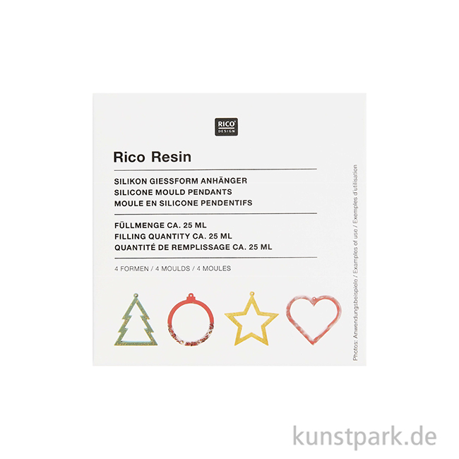 Artikelbild 2 des Artikels “Silikon Gießform - Weihnachtsanhänger, 4 Motive “