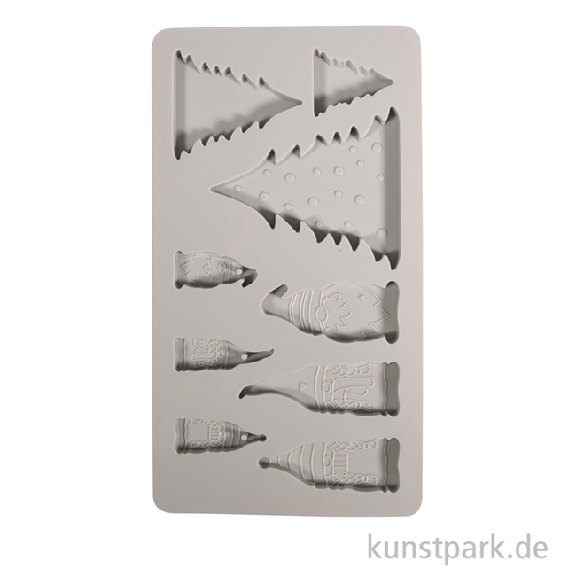 Artikelbild 2 des Artikels “Silikon Gießform - Wichtelfamilie, 9 Motive, 14,5 x 26 x 1 cm “
