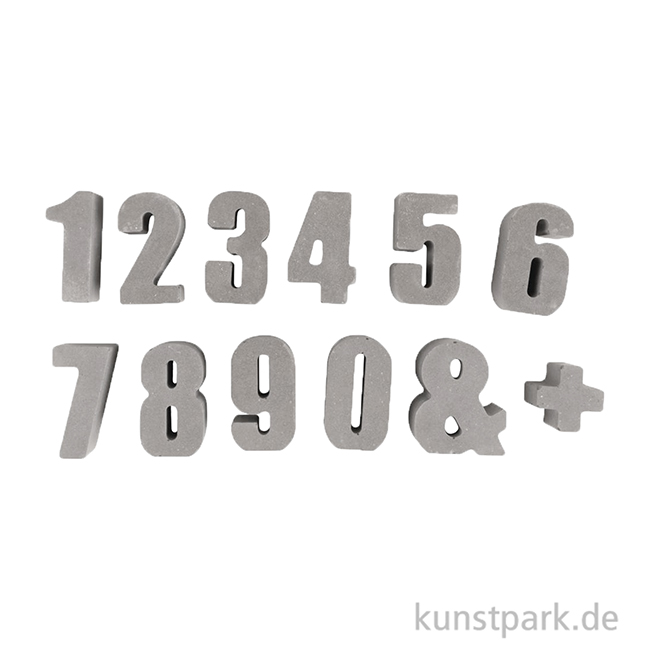 Artikelbild 2 des Artikels “Silikon Gießform - Zahlen 0-9, 12 Motive, 14,5 x 26 x 2,5 cm “