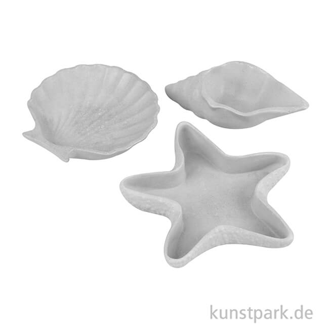 Artikelbild 2 des Artikels “Silikon Gießformen Set - Seestern + Muscheln, Dekoschalen, 3-teilig “