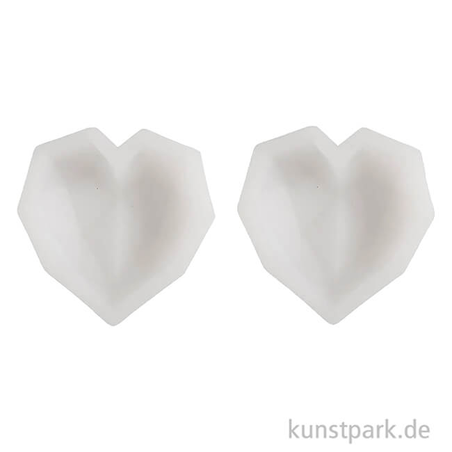 Artikelbild 2 des Artikels “Silikonformen, Facettiertes Herz, 6 x 5,8 x 2 cm, 2 Stück “