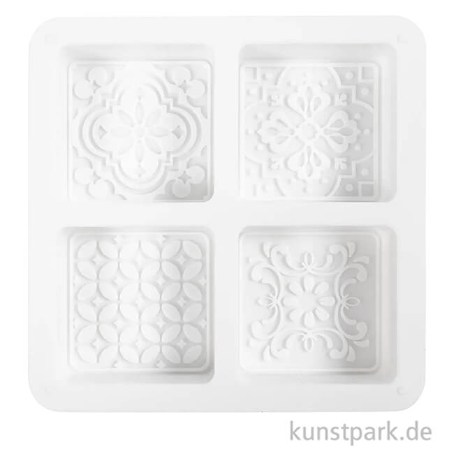 Artikelbild 2 des Artikels “Silikonformen, Quadratisch, Design, 6,8 x 2,4 cm, 4 Stück “