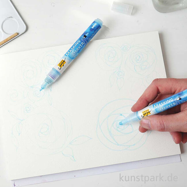 Artikelbild 2 des Artikels “Solo Goya Masking Marker, Maskierstift mit Rubbelkrepp “