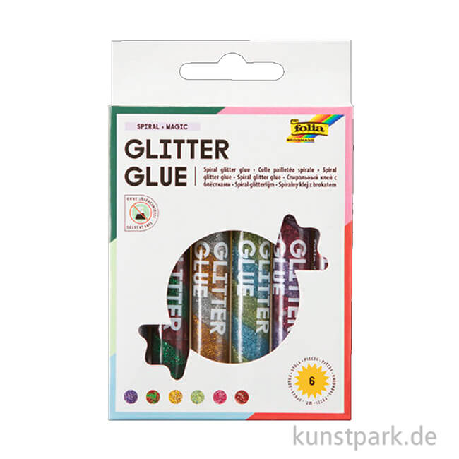 Artikelbild 2 des Artikels “Spiral Glitter-Glue, 6 x 10,5 ml, farbig sortiert “