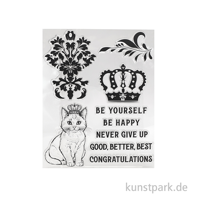 Artikelbild 2 des Artikels “Stamperia Acrylic Stamps - Alterego Crown and Cat, 14 x 18 cm “