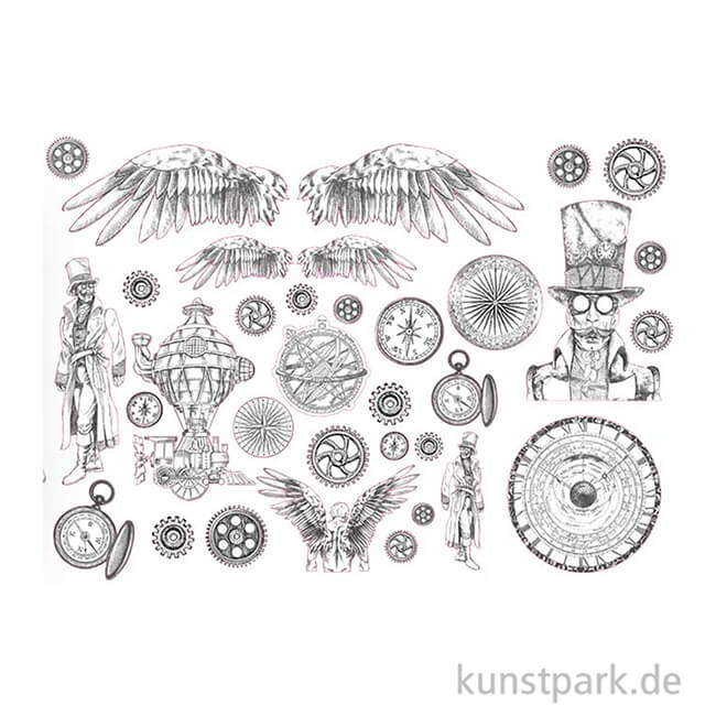 Artikelbild 2 des Artikels “Stamperia Clear Die Cuts - Sir Vagabond, 34 Stanzteile aus Kunststoff “