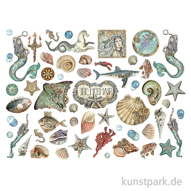 Artikelbild 2 des Artikels “Stamperia Die Cuts - Songs of the Sea Creatures, 55 Stanzteile “