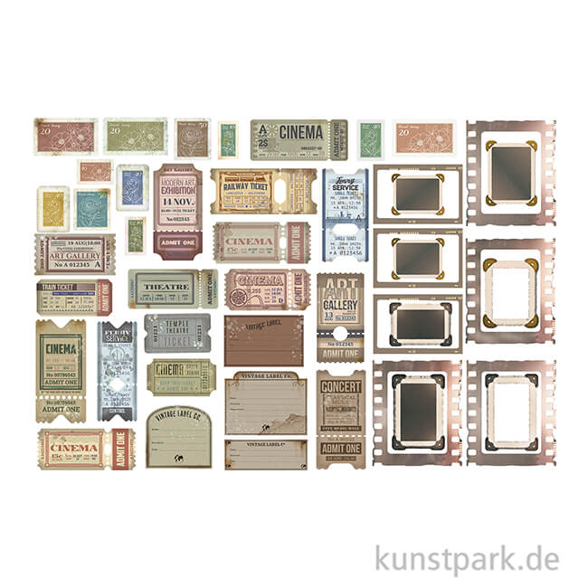 Artikelbild 2 des Artikels “Stamperia Ephemera Aufkleber - Create Happiness Tickets “