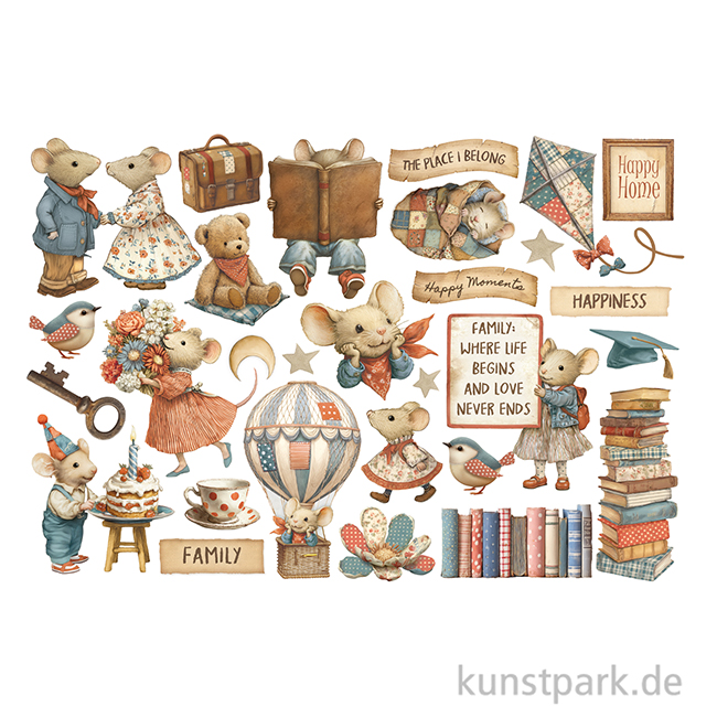Artikelbild 2 des Artikels “Stamperia Ephemera Aufkleber - Family “