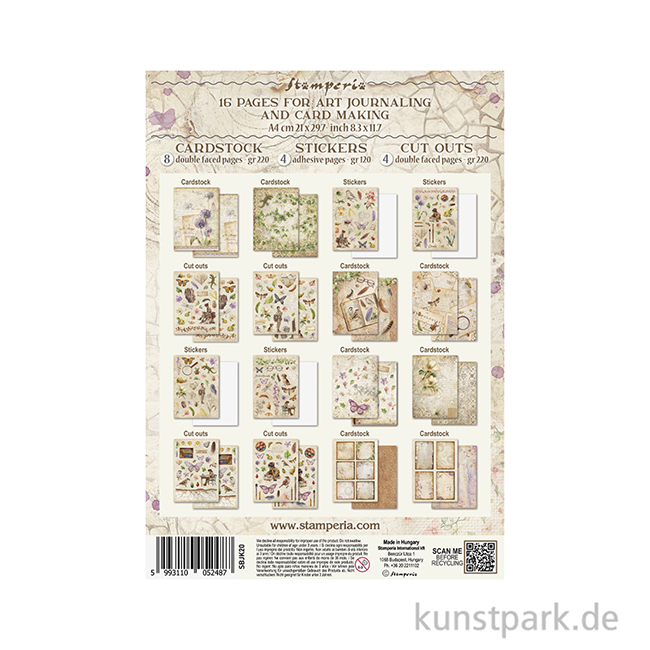 Artikelbild 2 des Artikels “Stamperia Junk Journal Set, 16 Blatt, A4 - All Around “