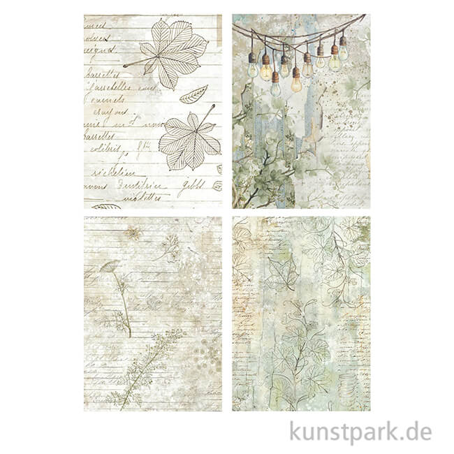 Artikelbild 2 des Artikels “Stamperia Reispapier Selection - Herbarium Silvae Backgrounds, A6 “