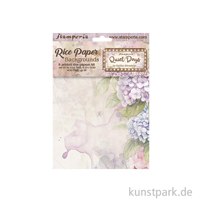 Artikelbild 2 des Artikels “Stamperia Reispapier Selection - Quiet Days Backgrounds, A6 “