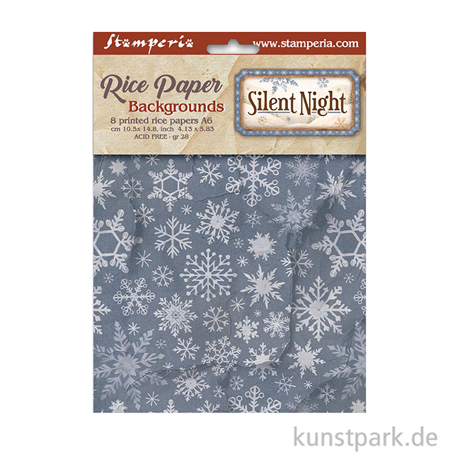 Artikelbild 2 des Artikels “Stamperia Reispapier Selection - Silent Night Backgrounds, A6 “