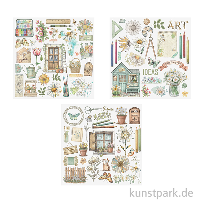 Artikelbild 2 des Artikels “Stamperia Rub On Transferfolien - Daisy Art, 6 Blatt “
