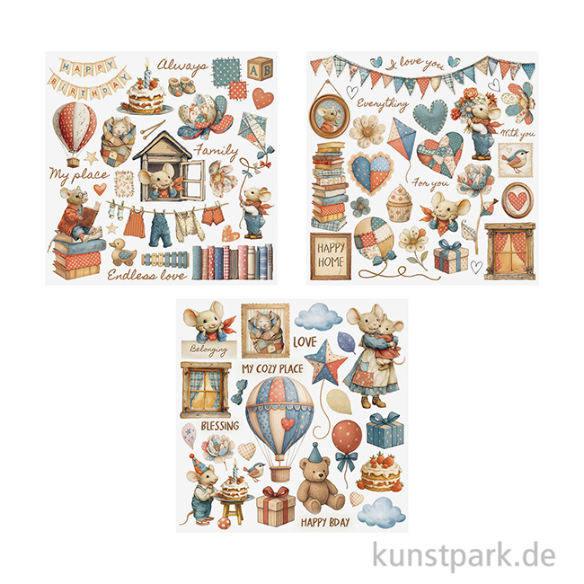 Artikelbild 2 des Artikels “Stamperia Rub On Transferfolien - Family, 6 Blatt “