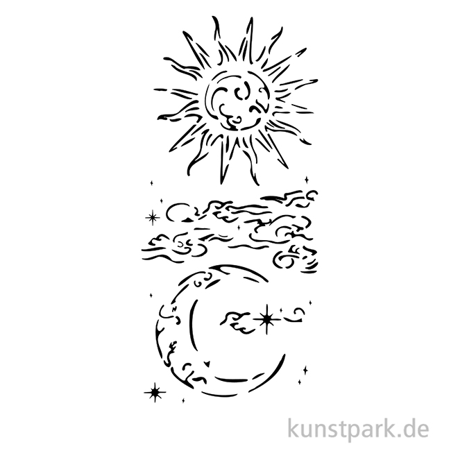 Artikelbild 2 des Artikels “Stamperia Schablone - Masquerade Sun and Moon, 12 x 25 cm “
