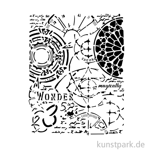 Artikelbild 2 des Artikels “Stamperia Schablone - Master of Magic Gothic Texture, 20 x 25 cm “