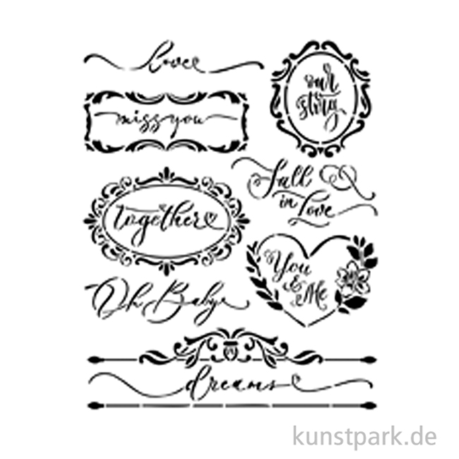 Artikelbild 2 des Artikels “Stamperia Schablone - Romance Forever Plates, 20 x 25 cm “