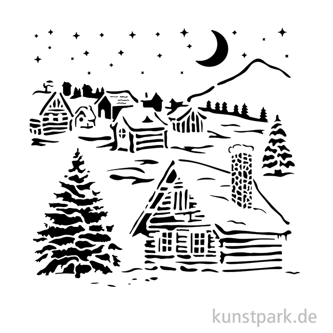 Artikelbild 2 des Artikels “Stamperia Schablone - The Owl's House Cottage, 18 x 18 cm “