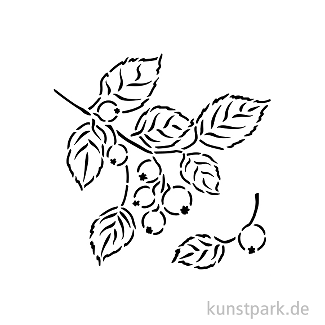 Artikelbild 2 des Artikels “Stamperia Schablone - Whispering Woods Berries, 12 x 12 cm “