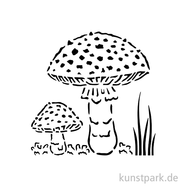 Artikelbild 2 des Artikels “Stamperia Schablone - Whispering Woods Mushrooms, 12 x 12 cm “