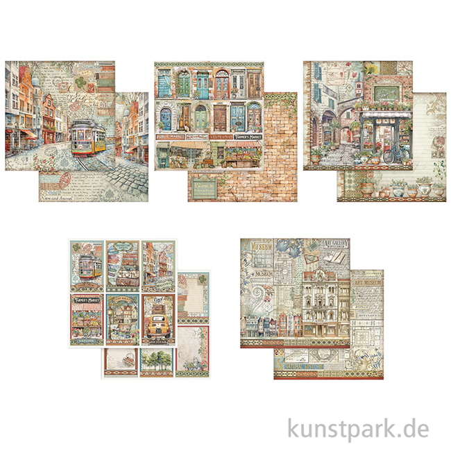 Artikelbild 2 des Artikels “Stamperia Scrapbooking Pad - Art of Travelling, 20,3 x 20,3 cm “