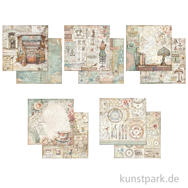 Artikelbild 2 des Artikels “Stamperia Scrapbooking Pad - Brocante Antiques, 30,5 x 30,5 cm “