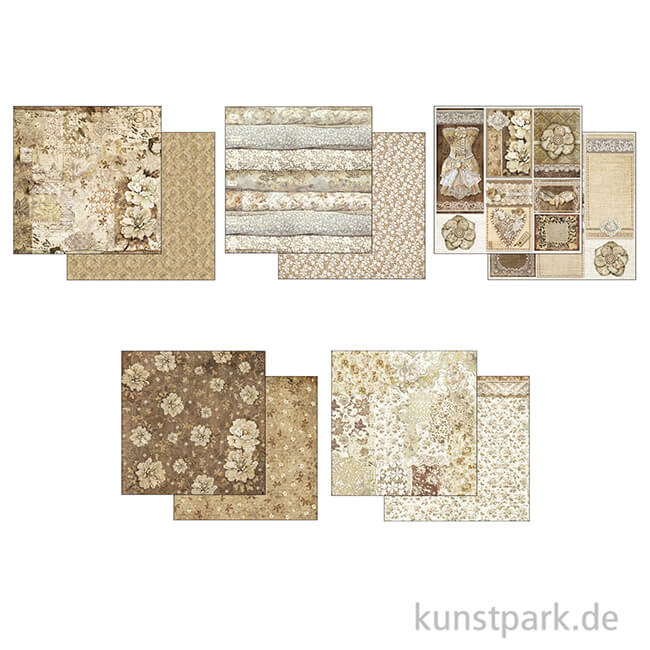 Artikelbild 2 des Artikels “Stamperia Scrapbooking Pad - Old Lace, 30,5 x 30,5 cm, 10 Blatt “