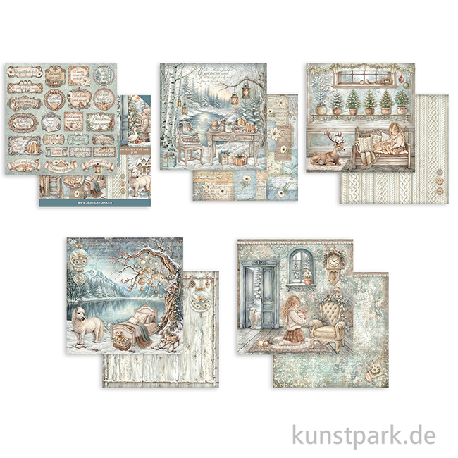 Artikelbild 2 des Artikels “Stamperia Scrapbooking Pad - White Christmas, 20,3 x 20,3 cm “