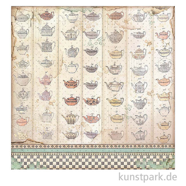 Artikelbild 2 des Artikels “Stamperia Scrappapier - Alice Tea Cup Texture, 30,5x30,5 cm “