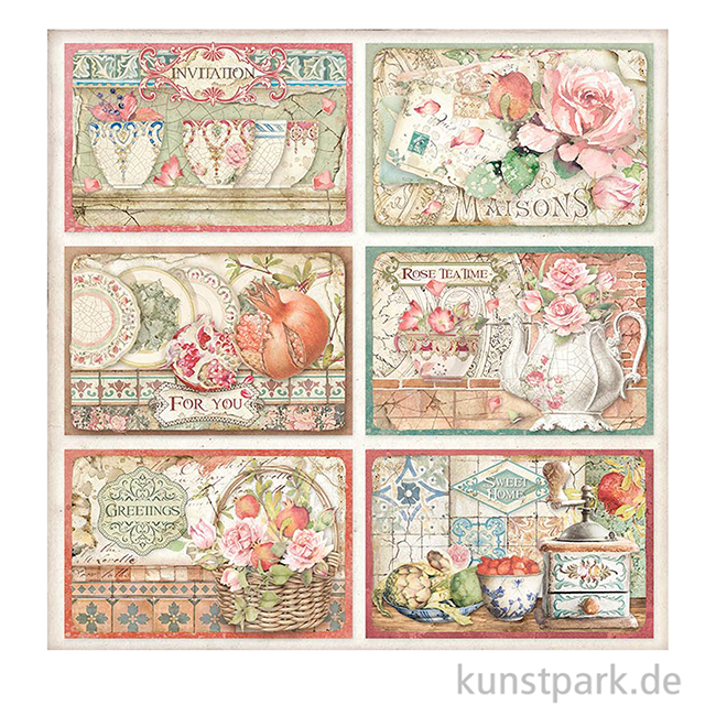 Artikelbild 2 des Artikels “Stamperia Scrappapier - Casa Granada 6 Cards 30,5 x 30,5 cm “