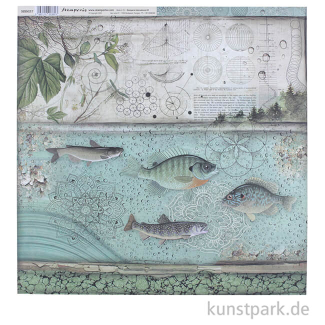 Artikelbild 2 des Artikels “Stamperia Scrappapier - Forest Fish, 30,5 x 30,5 cm “