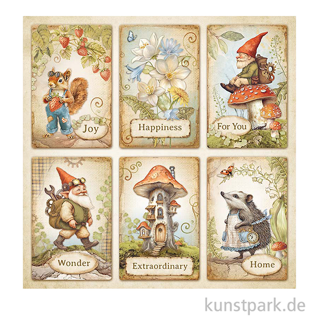 Artikelbild 2 des Artikels “Stamperia Scrappapier - Hidden Grove 6 Cards, 30,5 x 30,5 cm “