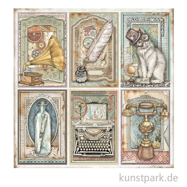 Artikelbild 2 des Artikels “Stamperia Scrappapier - Lady Vagabond Lifestyle Cards, 30,5 x 30,5 cm “