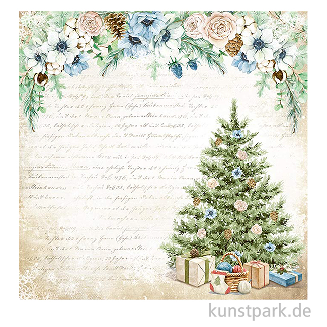 Artikelbild 2 des Artikels “Stamperia Scrappapier - Romantic Cozy Winter Christmas Tree 30,5 cm “