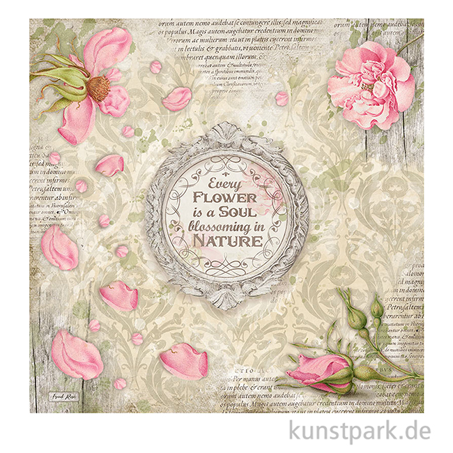 Artikelbild 2 des Artikels “Stamperia Scrappapier - Romantic Garden House Garlands 30,5 x 30,5 cm “