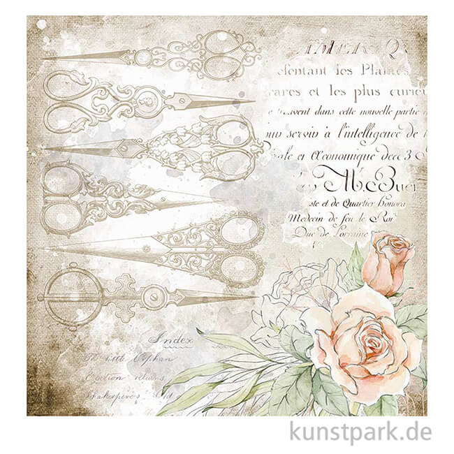Artikelbild 2 des Artikels “Stamperia Scrappapier - Romantic Threads Scissors, 30,5x30,5 cm “