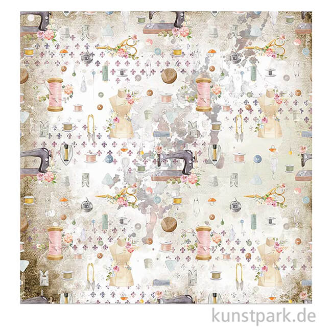 Artikelbild 2 des Artikels “Stamperia Scrappapier - Romantic Threads Texture, 30,5x30,5 cm “