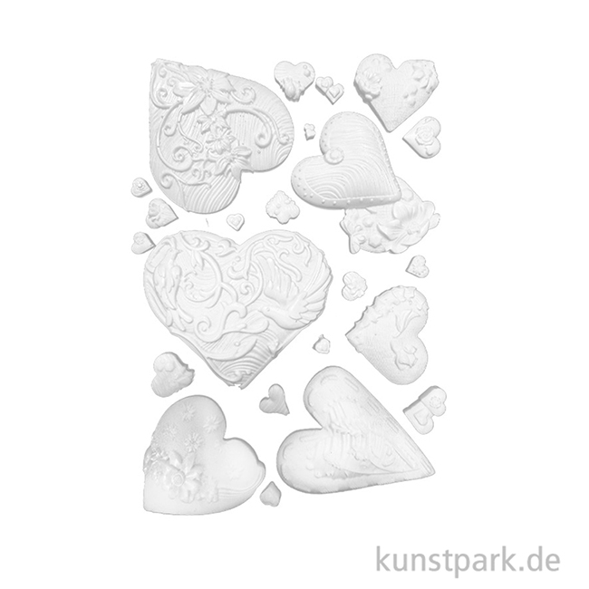 Artikelbild 2 des Artikels “Stamperia Silikon Gießform - Alice in Christmas Simple Hearts, A5 “