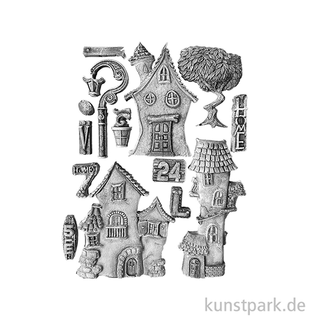Artikelbild 2 des Artikels “Stamperia Silikon Gießform - Furry Friends Houses, A5 “