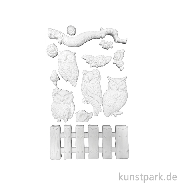 Artikelbild 2 des Artikels “Stamperia Silikon Gießform - The Owl's House Owls and Branch, A5 “