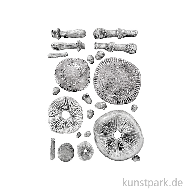 Artikelbild 2 des Artikels “Stamperia Silikon Gießform - Whispering Woods Mushrooms 3D, A5 “