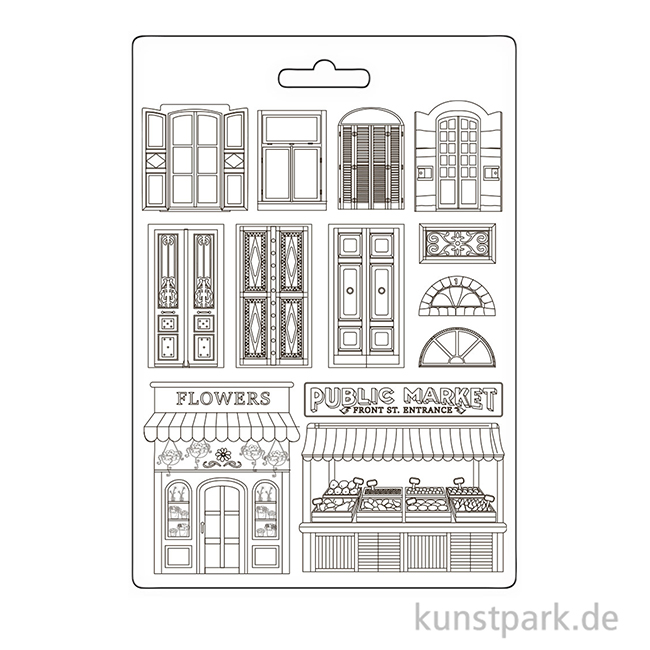 Artikelbild 2 des Artikels “Stamperia Soft Mould (Gießform) - Art of Travelling Doors Window, A4 “