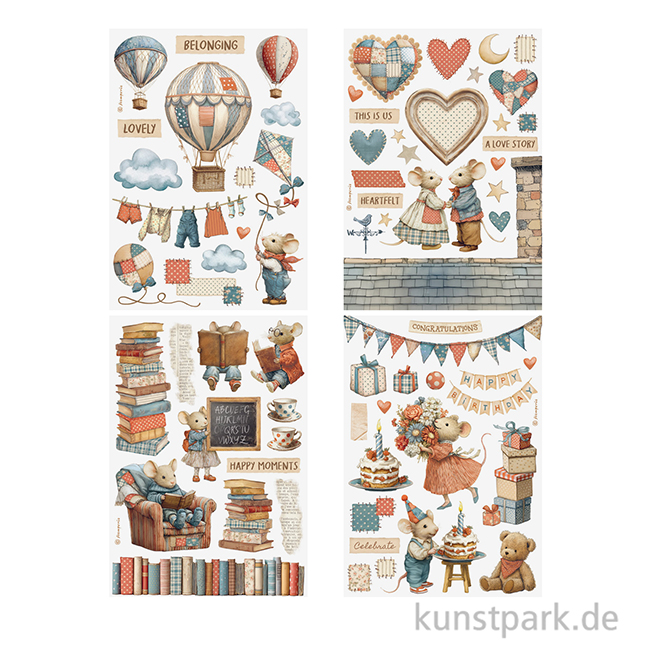 Artikelbild 2 des Artikels “Stamperia Washi Pad - Family, 8 Blatt, A5 “