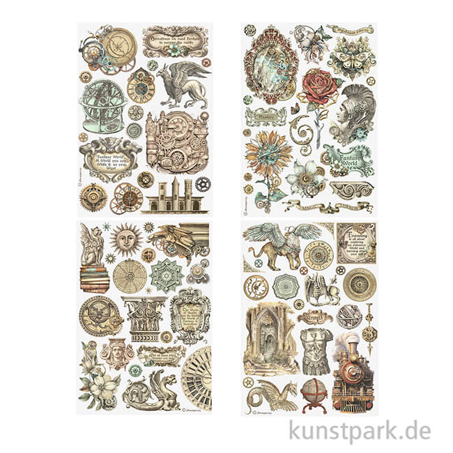 Artikelbild 2 des Artikels “Stamperia Washi Pad - Sir Vagabond in Fantasy World, 8 Blatt, A5 “