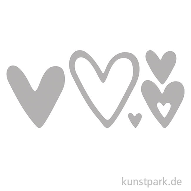 Artikelbild 2 des Artikels “Stanzschablonen Set - Hearts, 3 Stück “