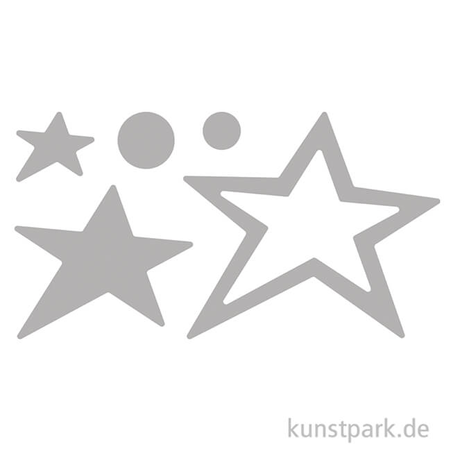 Artikelbild 2 des Artikels “Stanzschablonen Set - Stars & Circles, 4 Stück “