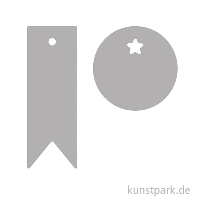 Artikelbild 2 des Artikels “Stanzschablonen Set - Tags, Fahne & Rund, 2 Stück “