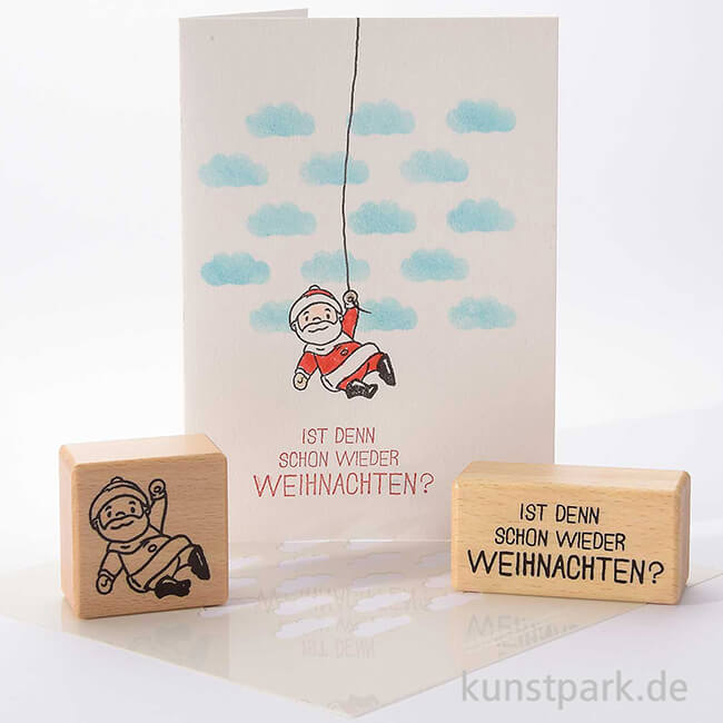 Artikelbild 2 des Artikels “Stempel - Santa Claus hangelt, 4 x 4 cm “