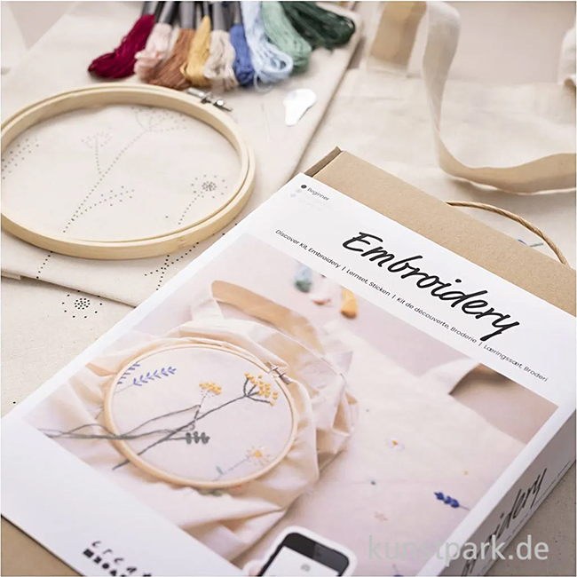 Artikelbild 2 des Artikels “Sticken Lernset mit Garn, Stickrahmen und Zubehör “